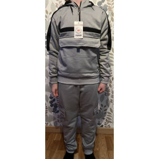 Jogging enfant gris à capuche